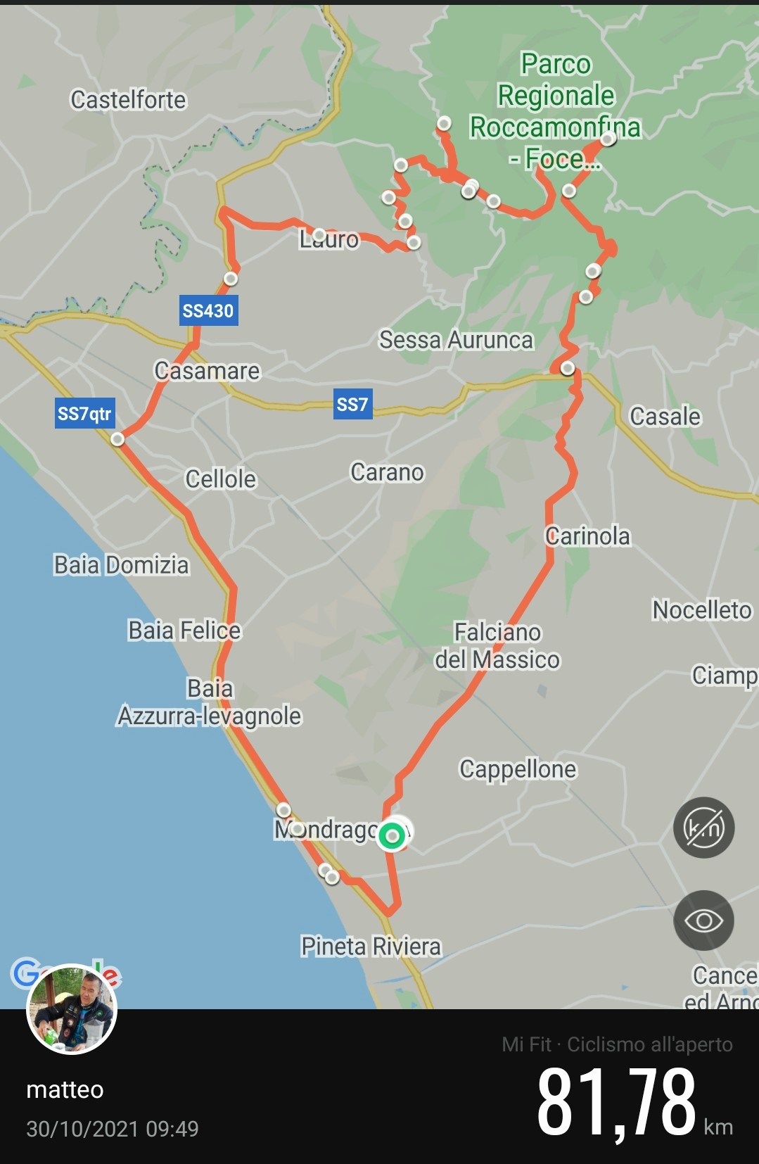 ciaobici matteo cennano Parco regionale Roccamonfina 2
