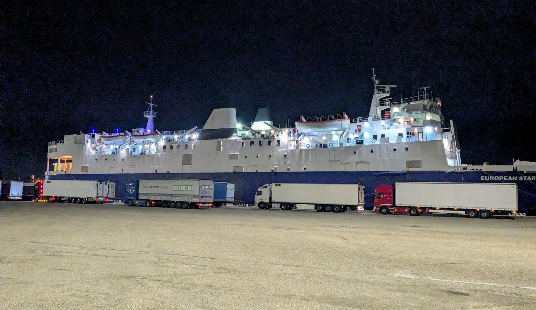 day 1 boarding on ferry in Brindisi