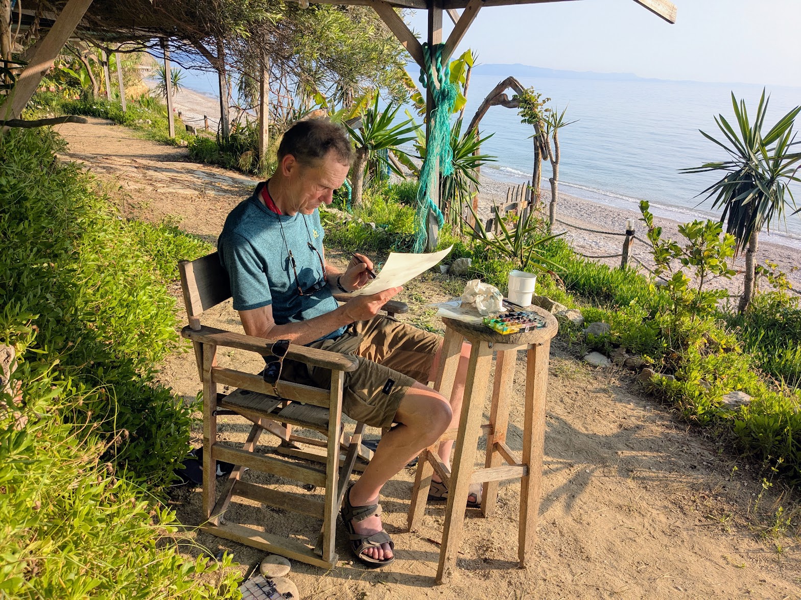 day 2 albania painting at sea