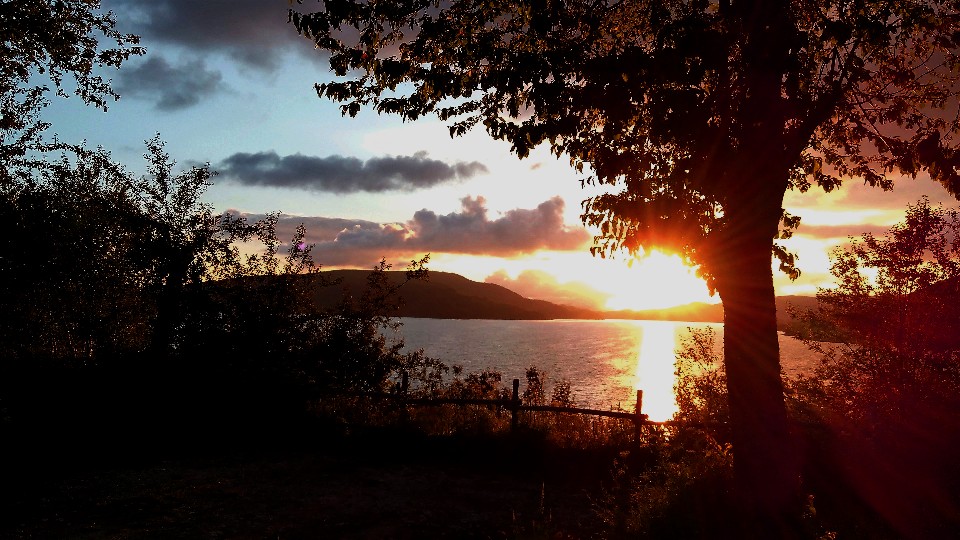 ciaobici lago tramonto