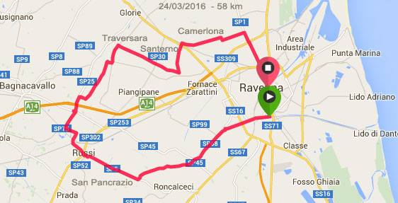 Ciaobici mappa ravenna dintorni